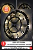 Led Işıklı Rakamlı Duvar Saati Sessiz Dekoratif Modern Siyah Duvar Saati -RGB Renkli 40x40cm - 3
