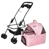 Zampa Verstappen Kedi Ve Köpek Arabası 45X64x96 Cm Pembe - 2