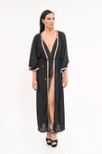 MED Kadın Judy Maxi Kimono Pareo Siyah - 3