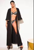 MED Kadın Judy Maxi Kimono Pareo Siyah - 1