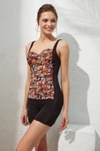 Pierre Cardin 221136 Fairy Şortlu Drapeli Balensiz Yüzücü Mayo - 4