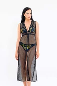 MED Alaya Maxi Pareo Kimono Siyah - 2