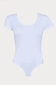 Malabadi 133 Kadın Modal Kısa Kol Açık Yaka Çıtçıtlı Body & Bodysuit - 2