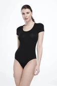 Malabadi 133 Kadın Modal Kısa Kol Açık Yaka Çıtçıtlı Body & Bodysuit - 8