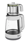 Beko CM 5964 Floral Beyaz 1900 W Cam Demlikli Çay Makinesi - 1