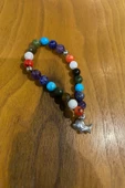Çİn Takvimi Burçları 7 Çakra Doğal Taş Bileklik Hand Made El İşi Feng Shui Ejderha Yılı Koruyucu Hayvan Dog Köpek Objeli - 7