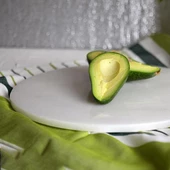 Akayev Mermer 30 cm Beyaz Yuvarlak Sunum Tabağı - 3