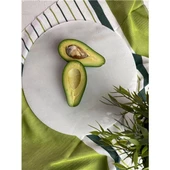 Akayev Mermer 30 cm Beyaz Yuvarlak Sunum Tabağı - 5