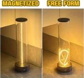 TechTic Manyetik Masa Lambası Abajur Şarjlı Modern Okuma Işığı 3 Modlu Strip Light Dokunmatik Işık - 6