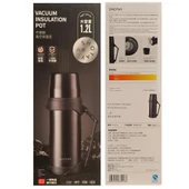 Shotay Adventure 1200ml Outdoor Çelik Termos Siyah ST-8213S - 5