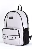 Sisley Okul Sırt Çantası Unisex Çok Gözlü Günlük Seyahat Sırt Çantası Gri 12920 - 4
