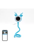 Geyik Figürlü Ninni Söyleyen Rgb Led Wifi Ip Bebek Izleme Kamerası (mavi) - 1