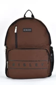 Sisley Okul Sırt Çantası Unisex Çok Gözlü Günlük Seyahat Sırt Çantası Kahverengi 12918 - 1