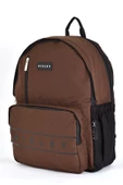 Sisley Okul Sırt Çantası Unisex Çok Gözlü Günlük Seyahat Sırt Çantası Kahverengi 12918 - 4