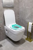 Saf Termoplastik Portatif, Ergonomik Çocuk Bebek Klozet Adaptörü, Taşınabilir Lüks Lazımlık Yeşil - 3