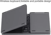 Lenovo Tab M10 Plus ZA5T0312TR 10.3" Uyumlu Kablosuz Bluetooth TouchPad'li Şarj Edilebilir Katlanabilir Klavye - 5
