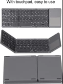 Hometech Alfa 8TX 8" Uyumlu Kablosuz Bluetooth TouchPad'li Şarj Edilebilir Katlanabilir Klavye thumbnail 4