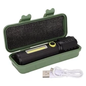 POWERMASTER JF-72 X2000 ZOOMLU FLASH ÖZELLİKLİ ŞARJLI METAL KASA EL FENERİ - 3