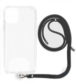 General Mobile GM 24 Pro İp Askılı Şeffaf Silikon Kılıf Siyah - 1