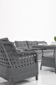 Evdemo Deniz Rattan Puflu Bahçe Balkon Takımı 3+1+1 Antrasit - 3