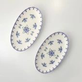 GÜRAL PORSELEN Elıps 2 Parça 25 Cm Bone Kayık Tabak - 1654 - 2