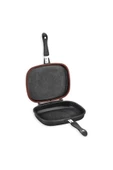 Kare Double Grıll Pan 34 Cm Kare Çift Taraflı Tava Twıst 3 Parça Maşa Seti - 3