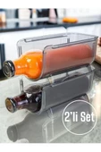 2 Adet Dolap içi Şişe Organizeri Üst Üste Eklenebilir 2'li Set Buzdolabı Düzenleyici Organizer thumbnail 1