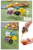 2 Adet Leo Kulplu Ölçü Kaplı Limon Narenciye Sıkacağı - Saplı Mini Ölçü Kabı - 1