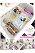 Luna Bölmeli Çekmece Içi Düzenleyici Kapaklı Makyaj Kutusu Takı Düzenleyici Kalem Masaüstü Organizer thumbnail 1