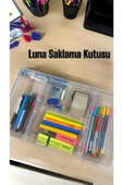 Luna 1 Adet 5 Bölmeli Çekmece Düzenleyici Kalemlik Kapaklı Makyaj Takı Düzenleyici Ofis Organizer thumbnail 1