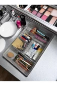 Luna Füme 5 Bölmeli Çekmece İçi Düzenleyici, Kapaklı Makyaj ,Takı Düzenleyici, Masaüstü Organizer thumbnail 4