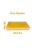 2 Adet Orange 18 Bölmeli Takı Kutusu Toka Yüzük Saklama Kabı Çekmece Düzenleyici Box Turuncu - 3