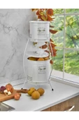 Eco 2 Katlı Patates Soğan Metal Saklama Kovası Beyaz - Sebzelik Meyvelik - 2