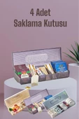 4 Adet Ring 6 Bölmeli Bitki Çayı Kutusu Saklama Kutusu - Çay Kahve Malzemesi Saklama Kutusu - 1