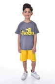 Pikachu Baskılı 2'li Şort - T-Shirt Çocuk Takım - 1