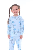 Lion Tiger Mavi Desenli Erkek Çocuk Pijama Takımı - 2