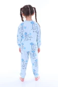Lion Tiger Mavi Desenli Erkek Çocuk Pijama Takımı - 4