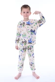 Work Machines Dino Desenli Erkek Pijama Takımı - 3