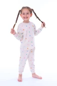 Renkli Kelebekler Kız Çocuk Pijama Takımı thumbnail 1