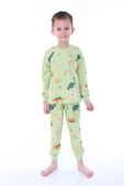 Dino Desenli Yeşil Erkek Pijama Takımı thumbnail 1