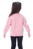 Basic Düz Renk Pudra Fırçalı Yumuşak %100 Pamuk Sweatshirt - 2