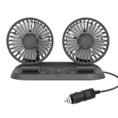 Araç Araba Otomobil Mini 2 li Vantilatör Fan Pervane Soğutucu 12V FAN10 thumbnail 1