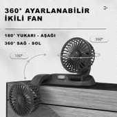 Araç Araba Otomobil Mini 2 li Vantilatör Fan Pervane Soğutucu 12V FAN10 thumbnail 6