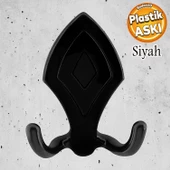 Nilay Askı Askılık Sert Plastik Siyah Vestiyer Duvar Askısı Dolap Elbise Askılığı - 1