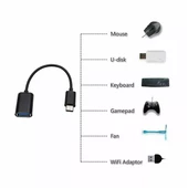 QASUL Type C Usb 3.0 Otg Adaptör - Çevirici Dönüştürücü Siyah - 3