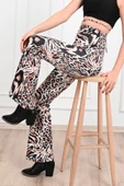 Zebra Desenli Yüksek Bel Tayt -2 6079-22 - 3