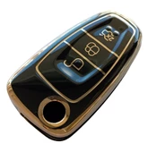 Ford Focus 3 Transit Courier Uyumlu Silikon Nano Anahtar Kumanda Kılıfı Siyah - 3