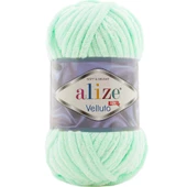 Alize Velluto Kadife Örgü İpi 464 Mint Yeşili Rengi - 1