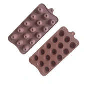 Silikon Yuvarlak Dolgulu Buzluk ve Çikolata Kalıbı (DLY-18) - 4