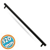 Mobilya Çekmece Dolap Kapak Kulpu Kulbu 320 mm Mat Siyah Metal Kulp - 1